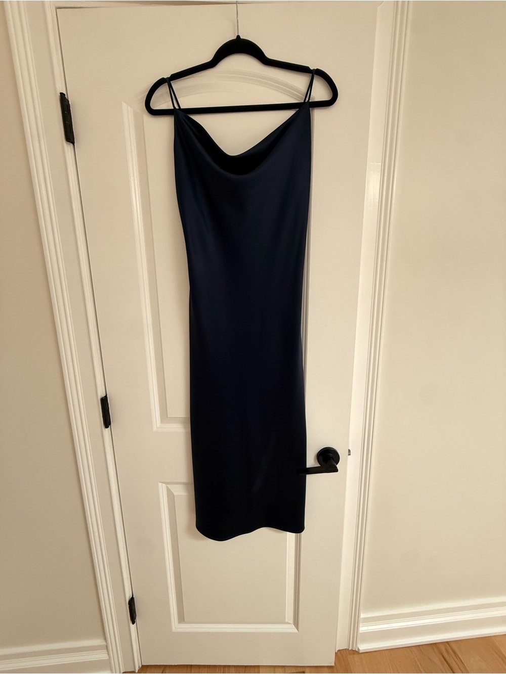 Petal & Pup Navy Slip Midi Dress with Cowl Neck